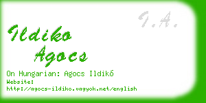 ildiko agocs business card